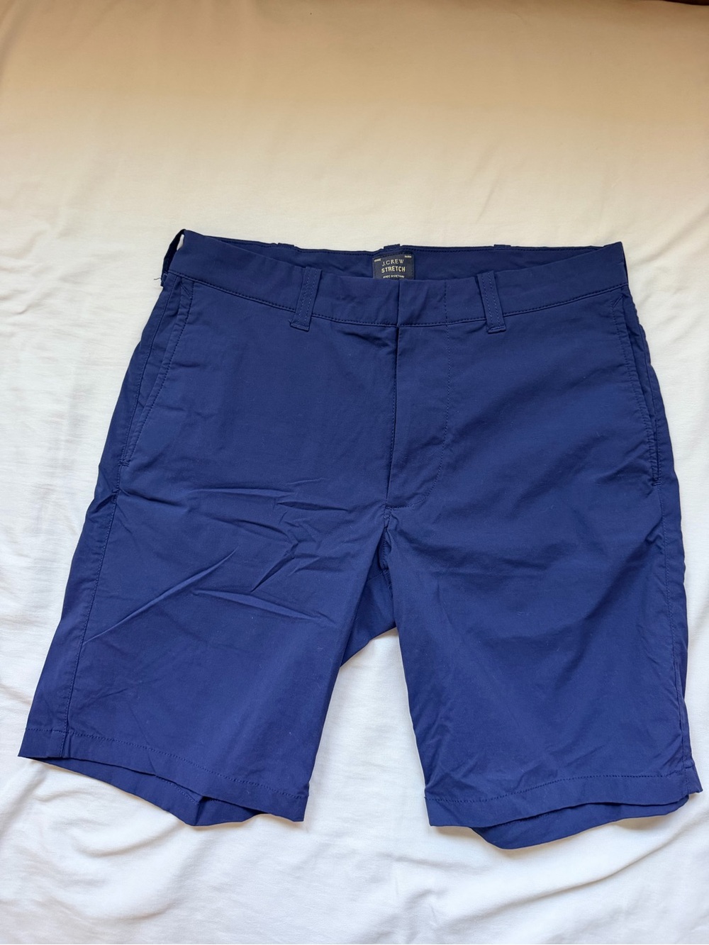 J. Crew Navy Flat-Front Stretch Men's Shorts